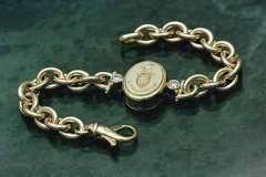 Gold & Diamond Family Crest Bracelet