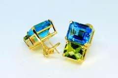 Topaz and peridot earrings