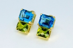 Topaz and peridot earrings