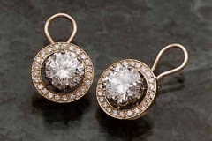 Gold Platinum & Diamond Earrings