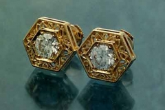 Gold & Diamond Earrings