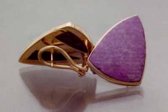 Gold & Sugilite Earrings
