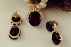 Gold & Amethyst Earrings