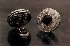 Platinum Diamond & Ruby Earrings