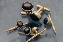Gold & Onyx Cufflink & Stud Set