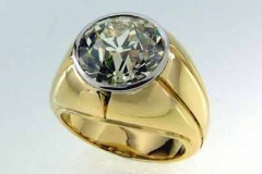 Gents 18K Gold Platinum & Diamond Ring