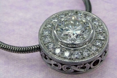 Platinum & Diamond filigree Pendant