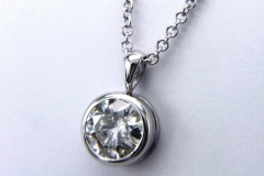Platinum & Diamond Pendant & Chain