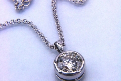 Platinum & Diamond Pendant & Chain