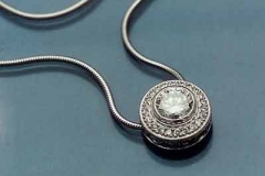 Platinum & Diamond filigree Pendant