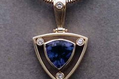 Gold Diamond & Tanzanite Pendant