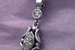 Palladium & Diamond Pendant