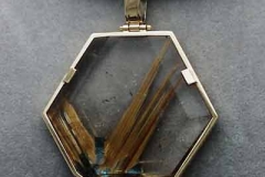 Gold & Rutilated Quartz Pendant