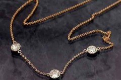 Gold Platinum & Diamond Pendant necklace