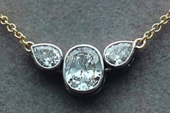 Gold Platinum & Diamond Pendant necklace