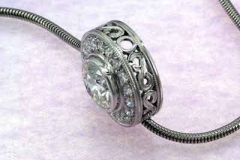 Platinum & Diamond filigree Pendant