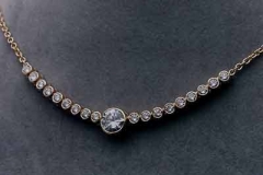 Gold Platinum & Diamond Pendant necklace