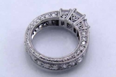 Platinum Square & Round Diamond Ring Diamond