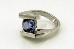 Palladium & Sapphire Ring