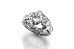 Palladium & Diamond Ring