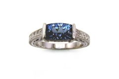 Platinum & Sapphire Ring