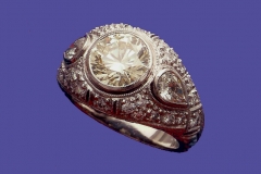 Platinum & Diamond Filigree Ring