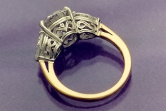 Gold Platinum & Diamond Filigree Ring