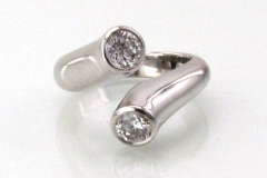 Platinum & Diamond Bypass Ring