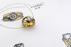 Palladium Gold & Diamond Ring