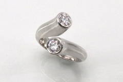 Platinum & Diamond Bypass Ring