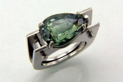 Palladium and Tanzanite Ring