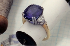 Platinum Gold Tanzanite & Diamond Ring
