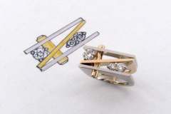 Palladium & Gold Diamond Fashion Ring