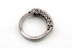 Palladium Diamond & Sapphire Ring