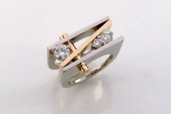Palladium & Gold Diamond Fashion Ring