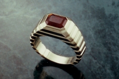 Gold & Fire Opal Ring