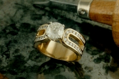 Gold Diamond & Platinum Ring