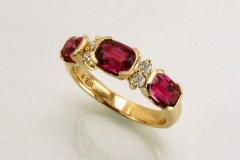 Gold Ruby & Diamond Ring
