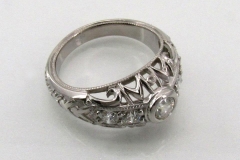 Palladium & Diamond Ring
