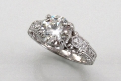 Platinum & Diamond Filigree Ring