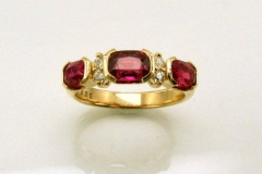Gold Ruby & Diamond Ring