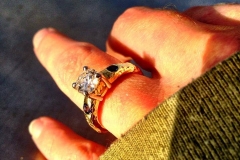 Gold Platinum Sapphire & Diamond Ring