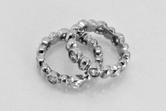 Platinum diamond stack rings