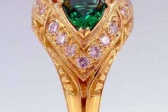 Gold Tanzanite & Emerald Ring