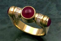 Gold Ruby & Diamond Ring