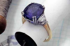 Platinum Gold  Sapphire & Diamond Ring