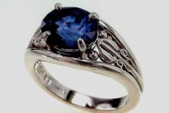 Platinum and Sapphire Ring