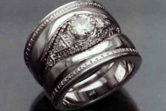 Platinum & Diamond Ring & Guard Ring