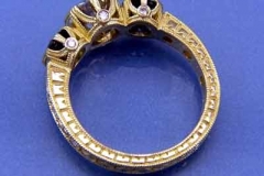 Gold Sapphire & Diamond Ring