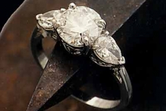 Classic 3 Stone Platinum & Diamond Ring